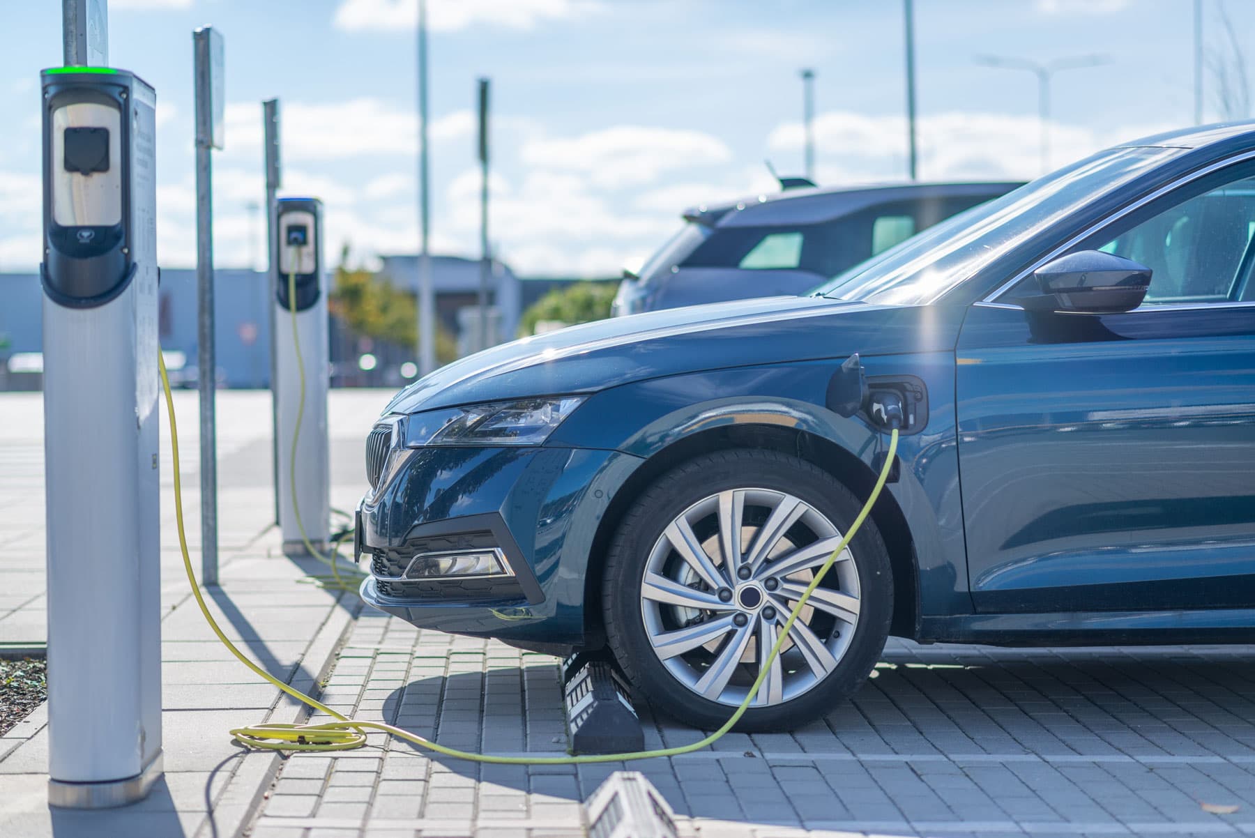 EV charging stations at a Surrey commercial property